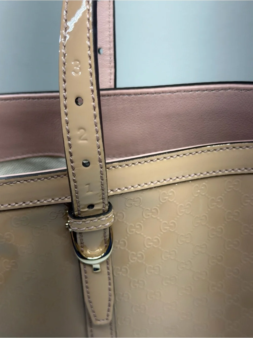Gucci Microguccisimma Nice Patent leather tote bag